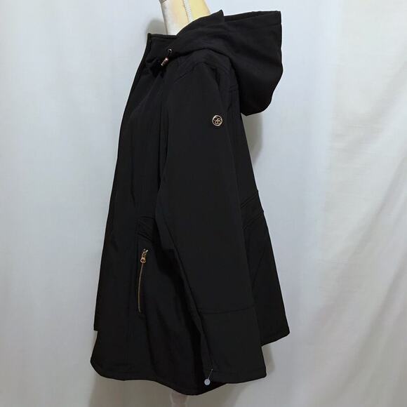 Jessica Simpson NWOT Black Softshell Trench Coat Women 1X - Picture 6 of 16